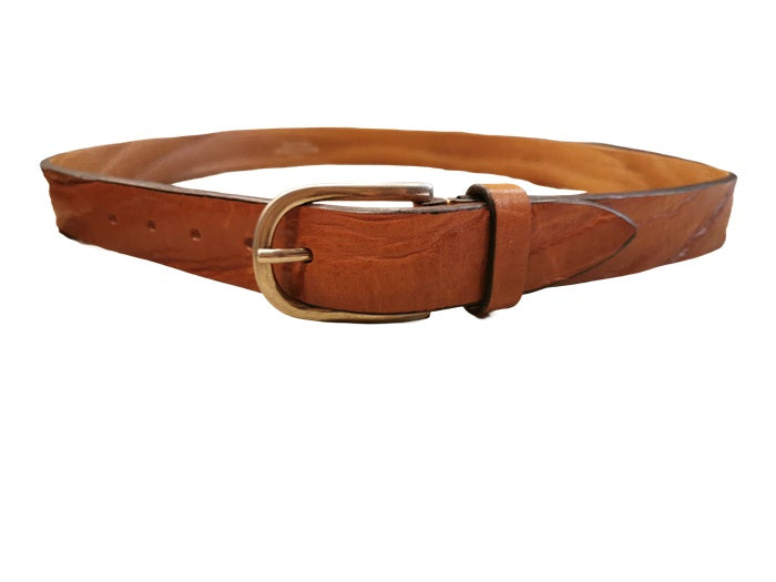 Cintura in cuoio effetto vintage Pelletteria Allegrini Filippo 2278/30 cuoio