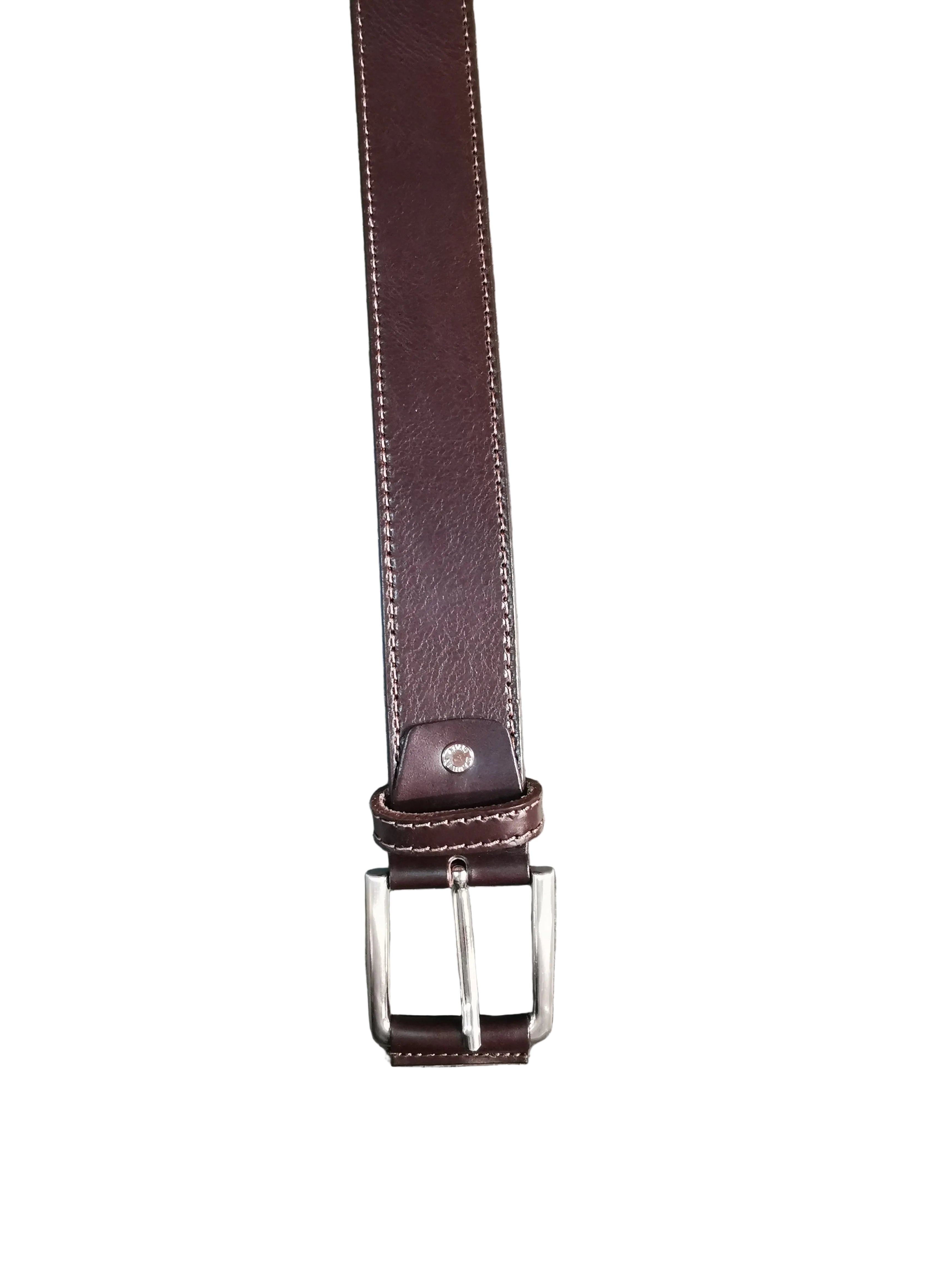 4 cm high leather belt Pelletteria Allegrini Filippo 094/40 Dark brown