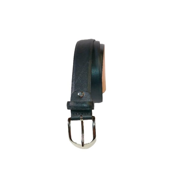 Cintura in pelle con fibbia arrotondata Pelletteria Allegrini Filippo 5102 Nero