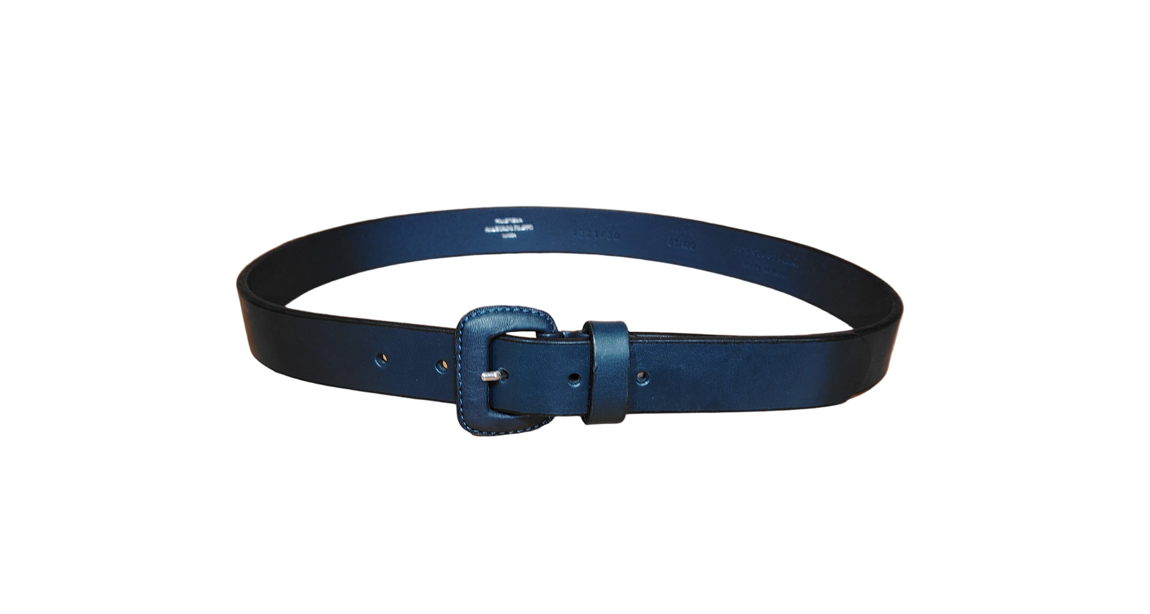 Cintura in pelle donna Pelletteria Allegrini Filippo 1821/30 blu