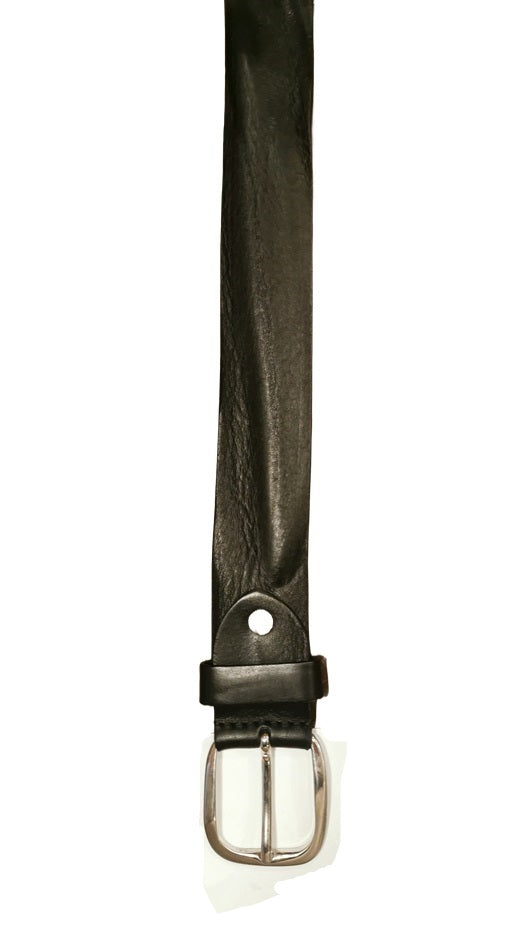 Cintura in pelle effetto vintage Pelletteria Allegrini Filippo 2277/35 Nero