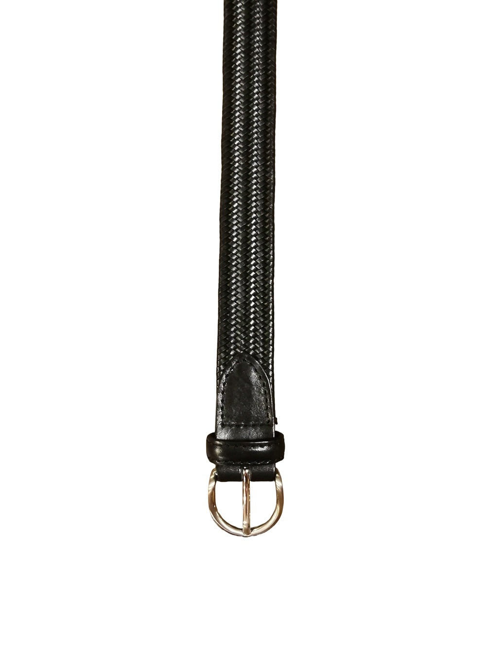 Cintura in pelle intrecciata elasticizzata Pelletteria Allegrini Filippo 6135/30STOCK Nero