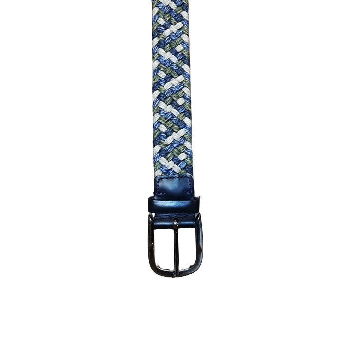 Cintura intrecciata elasticizzata Pelletteria Allegrini Filippo SR029A giada