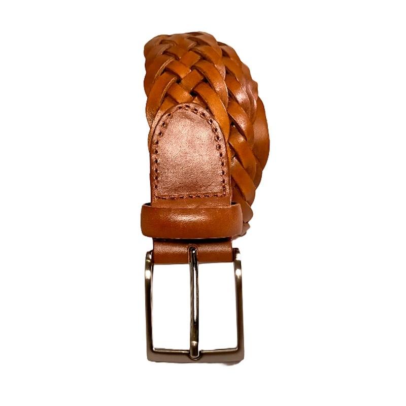 Cintura intrecciata in cuoio Pelletteria Allegrini Filippo 6183/7375 miele