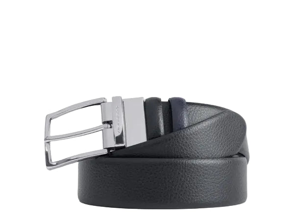 Cintura uomo reversibile con fibbia ad ardiglione Piquadro CU4209MO Nero/Blu