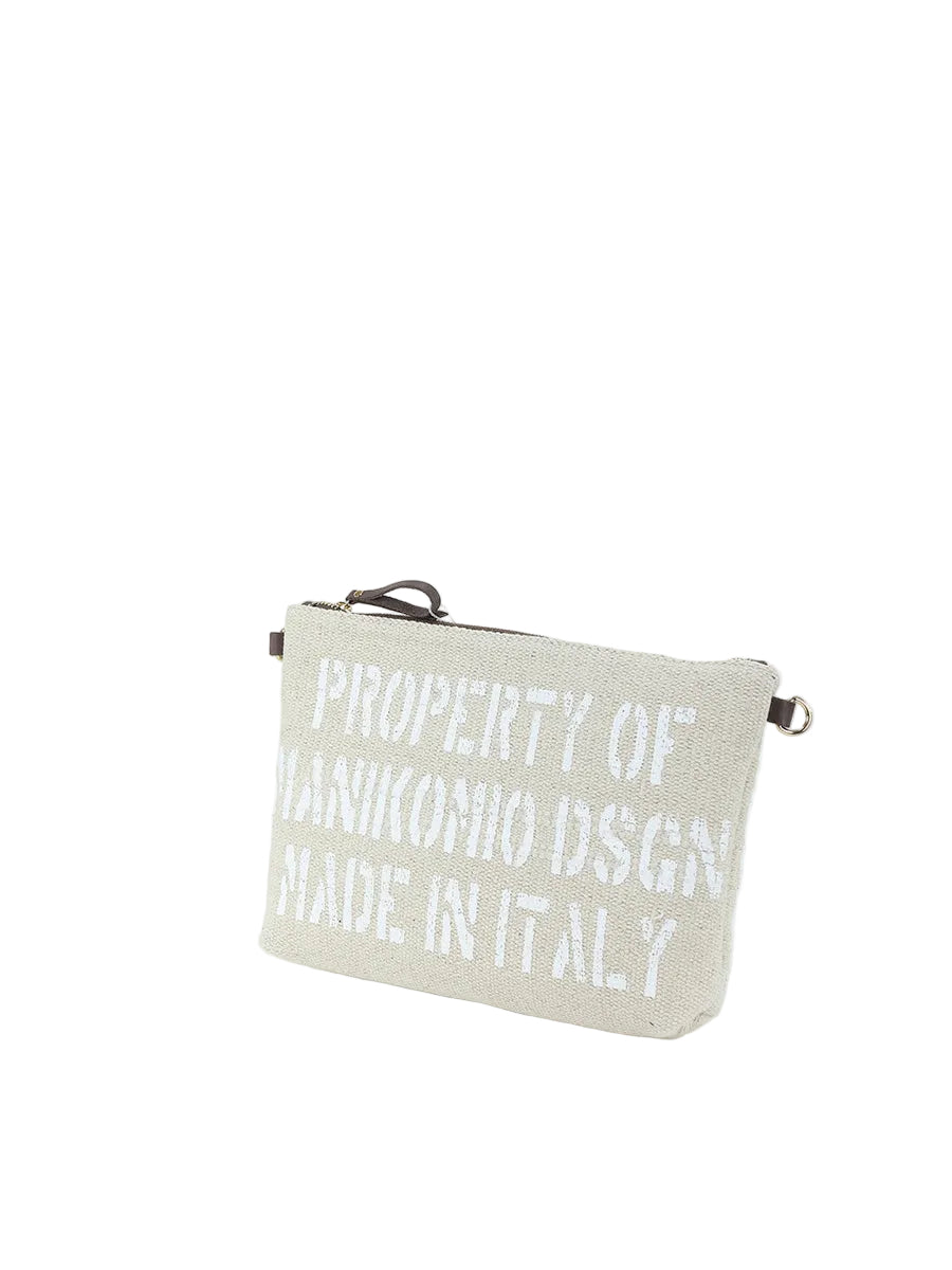 Clutch in tessuto Manikomio Blu