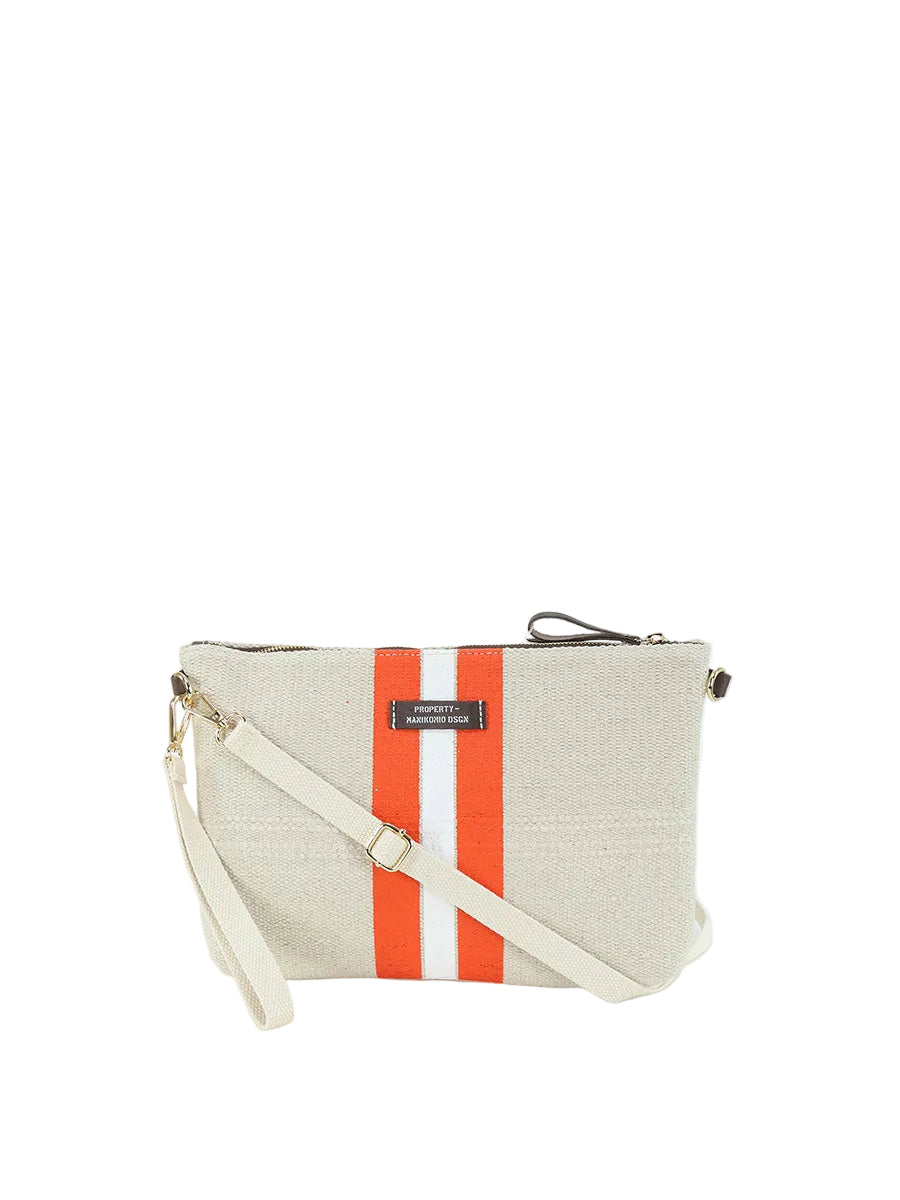 Clutch in tessuto Manikomio Orange