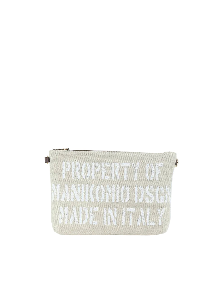 Clutch in tessuto Manikomio Orange