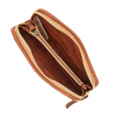 Portafoglio intreccio Edera in pelle Campomaggi C000100ND X2487 cognac