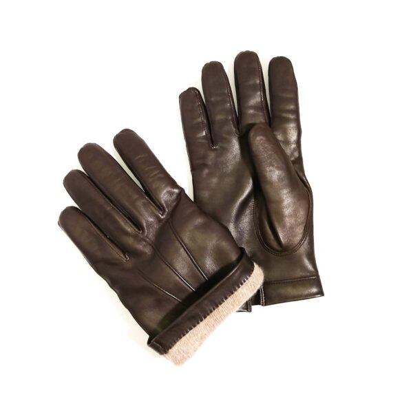 Men's leather glove Allegrini G200 dark brown leather goods