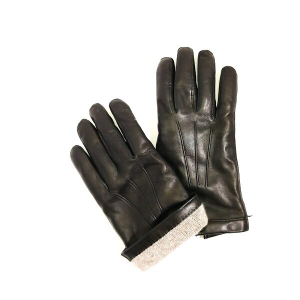 Men's Leather Gloves Pelletteria Allegrini Filippo G200 Black