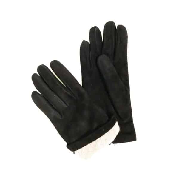 Guanto donna in pelle scamosciata pelletteria allegrini g300 nero