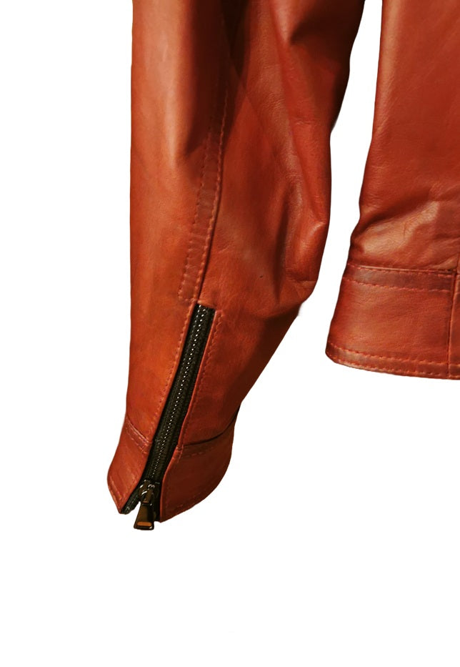 Giacca donna in pelle Pelletteria Allegrini Filippo GAYA Rosso