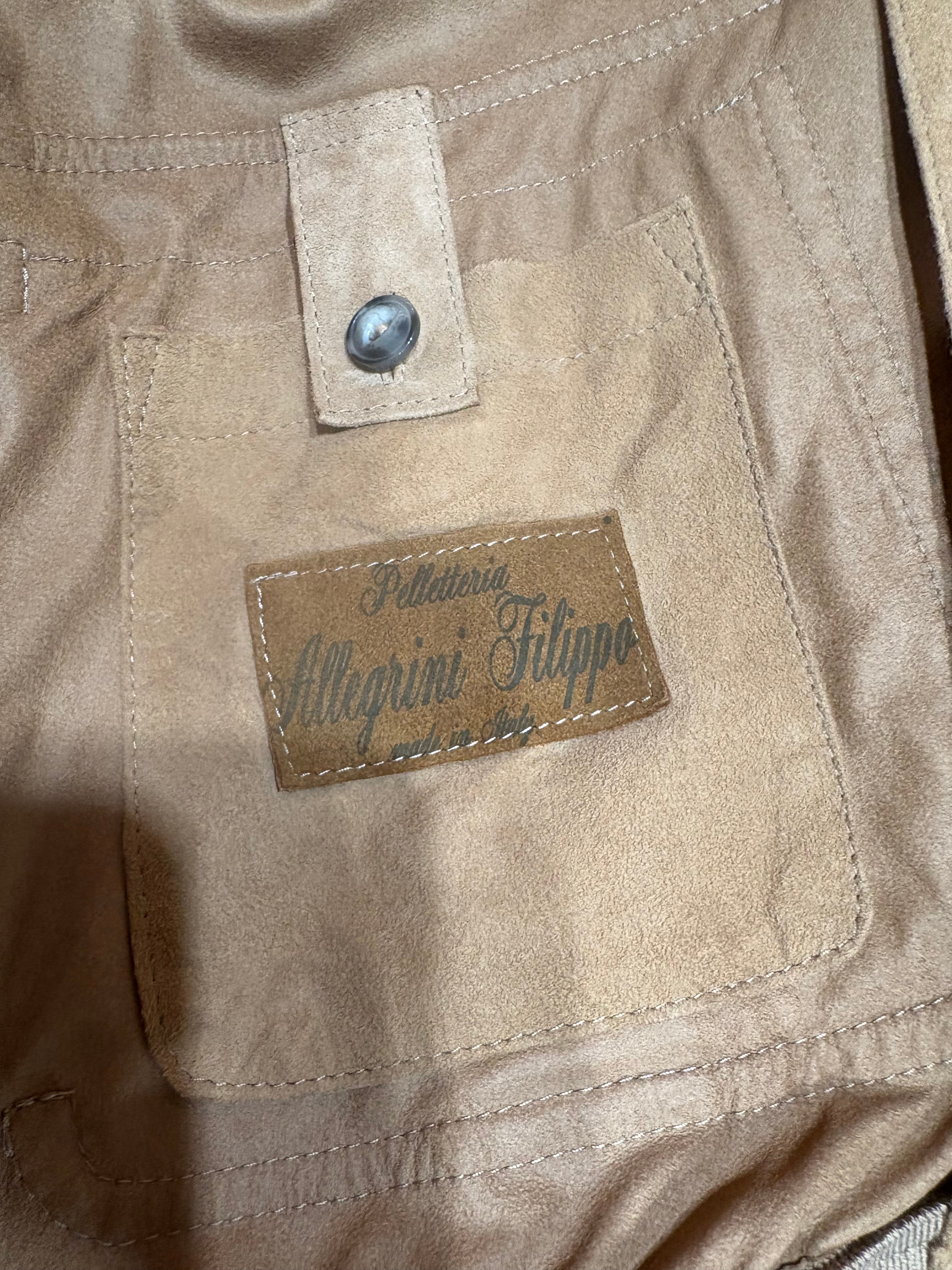 Giacca in camoscio Pelletteria Allegrini Filippo RINALDO Biscotto