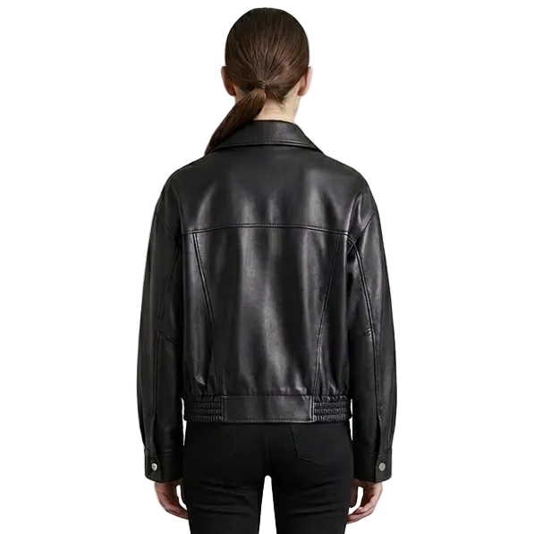 Giacca in pelle donna Pelletteria Allegrini Filippo NOA Jap Nero