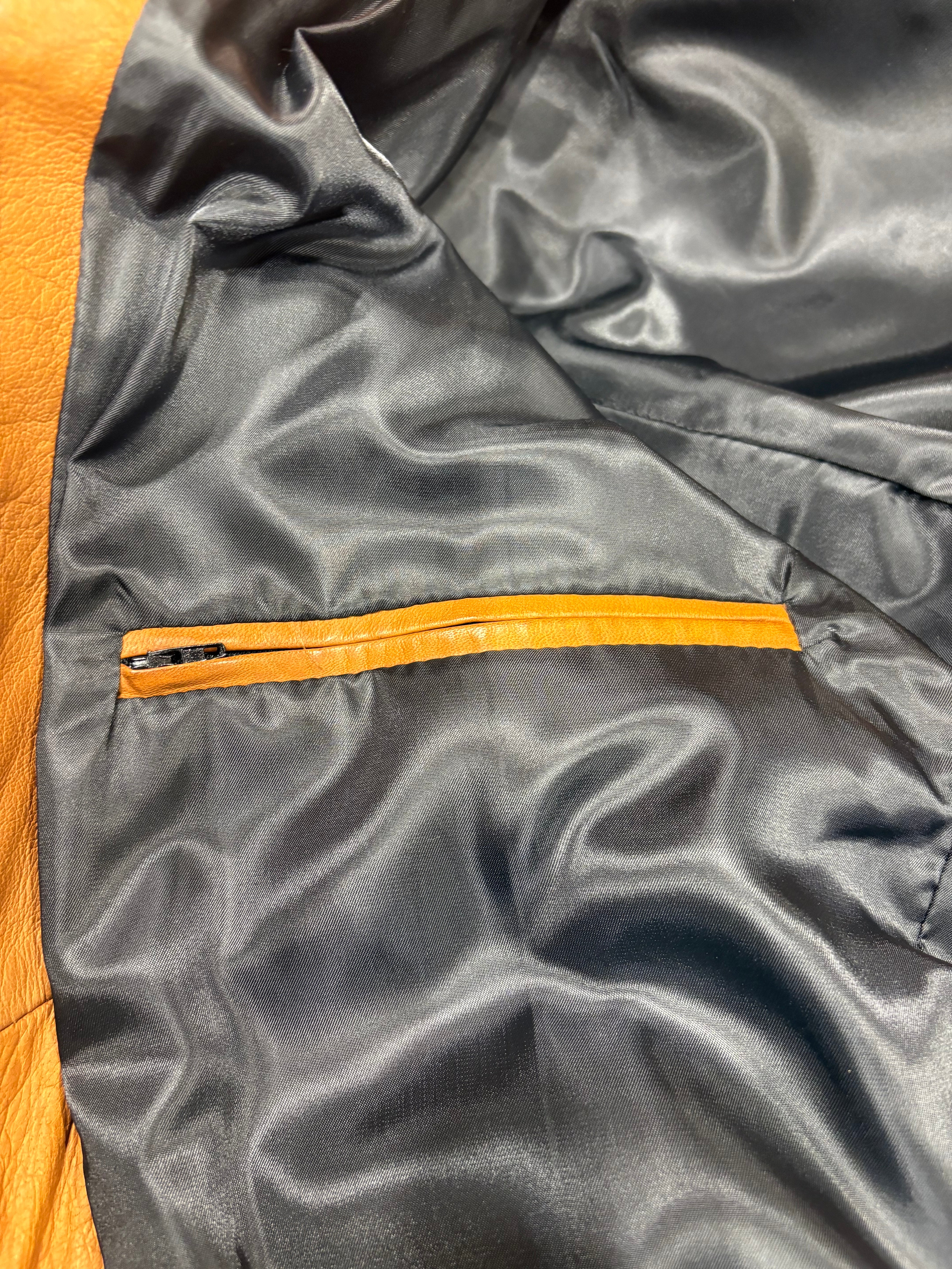 Giacca in pelle Pelletteria Allegrini Filippo DG1 Nocciola