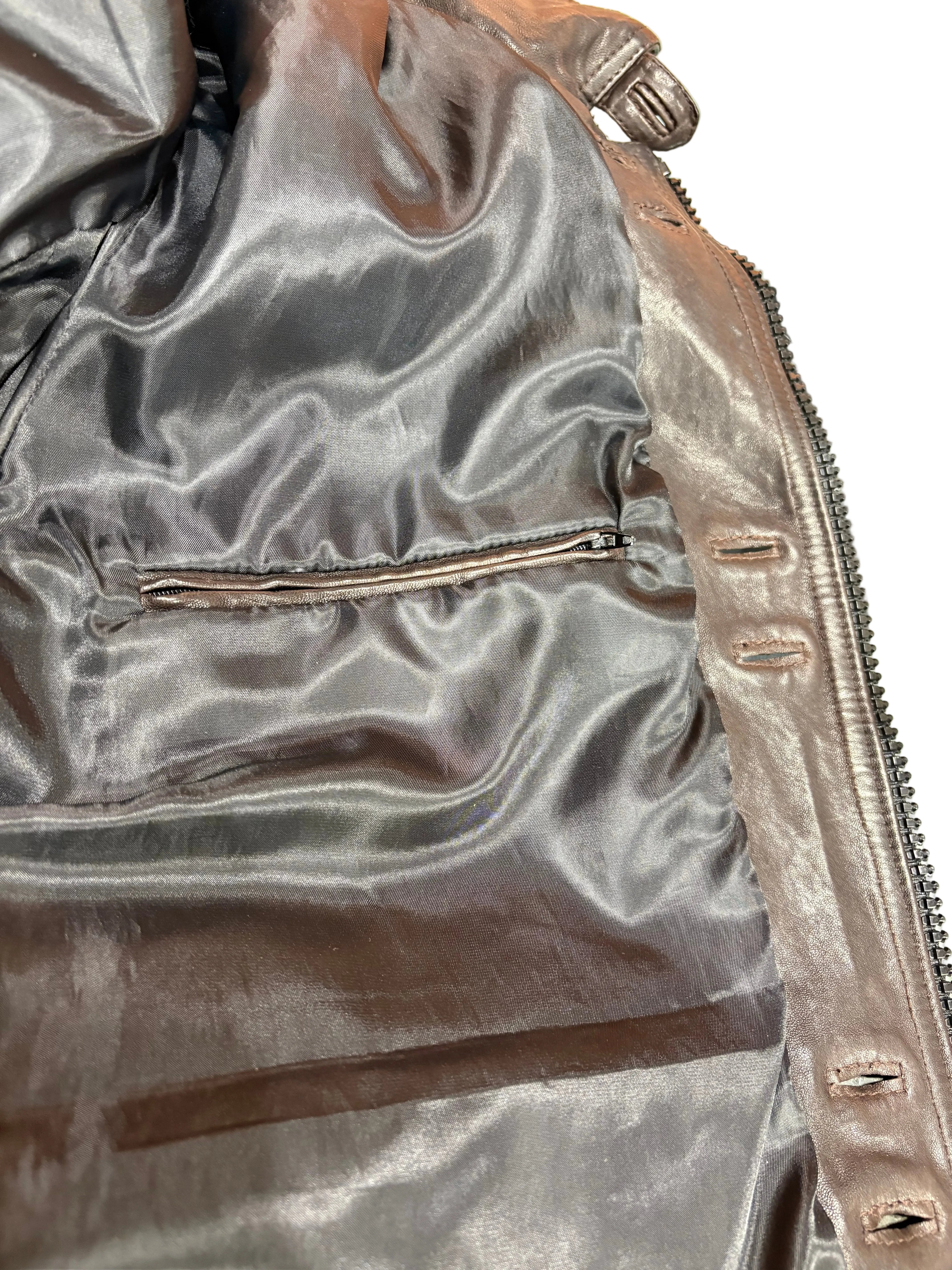 Giacca in pelle Pelletteria Allegrini Filippo GARKO ARIZONA Nutella