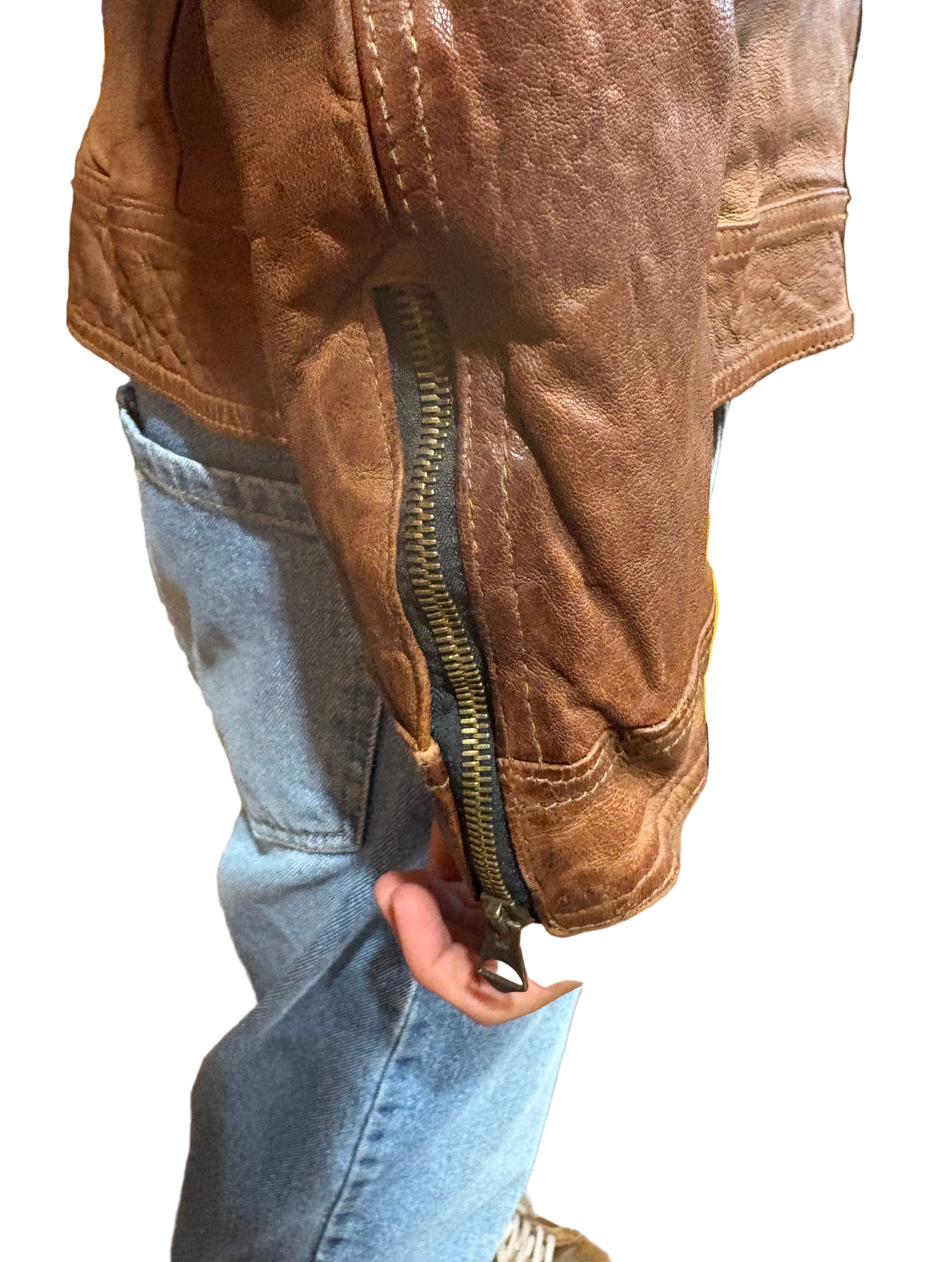 Giacca in pelle Pelletteria Allegrini Filippo M90 GRANA Cuoio