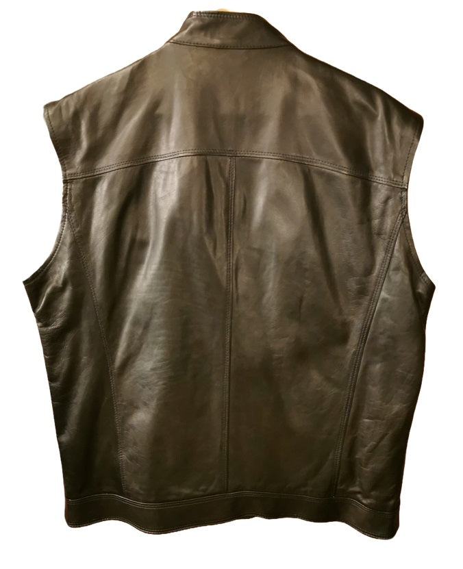 GILET in pelle Pelletteria Allegrini Filippo Nero