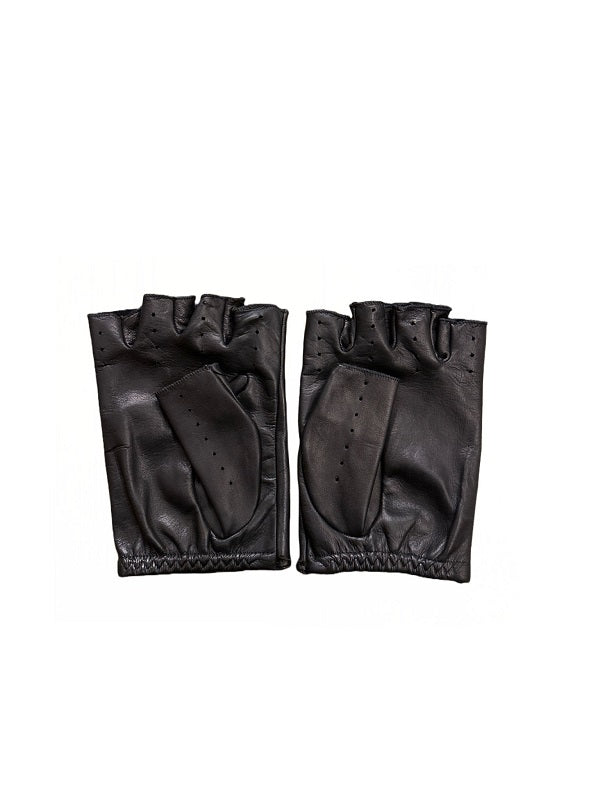 Guanto da guida in pelle mezze dita donna Pelletteria Allegrini Filippo G2530D Nero