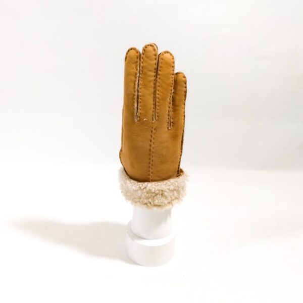 Guanto donna in camoscio e lana merinos Pelletteria Allegrini Filippo G307 giallo