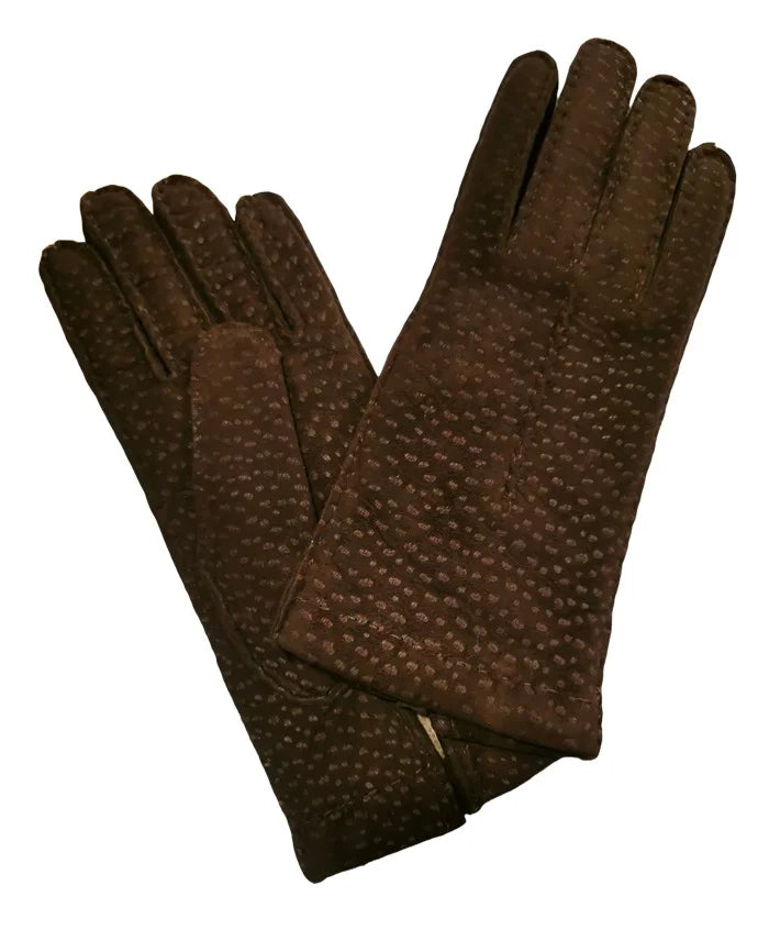 Guanto donna in pecary Pelletteria Allegrini Filippo G304D testa di moro