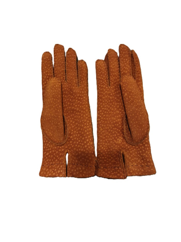 Guanto donna in pecary Pelletteria Allegrini Filippo G304D tabacco