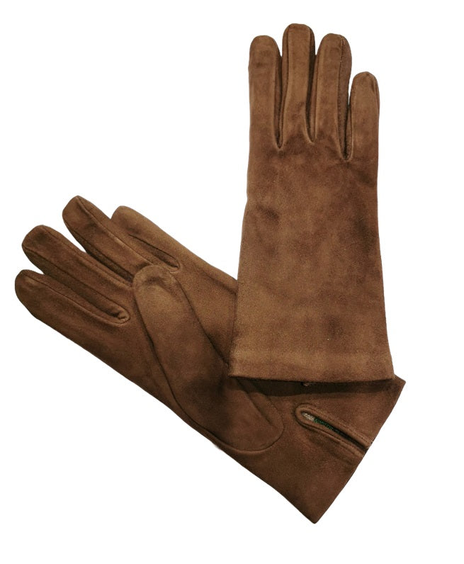 Guanto donna in pelle scamosciata Pelletteria Allegrini Filippo G300 marrone