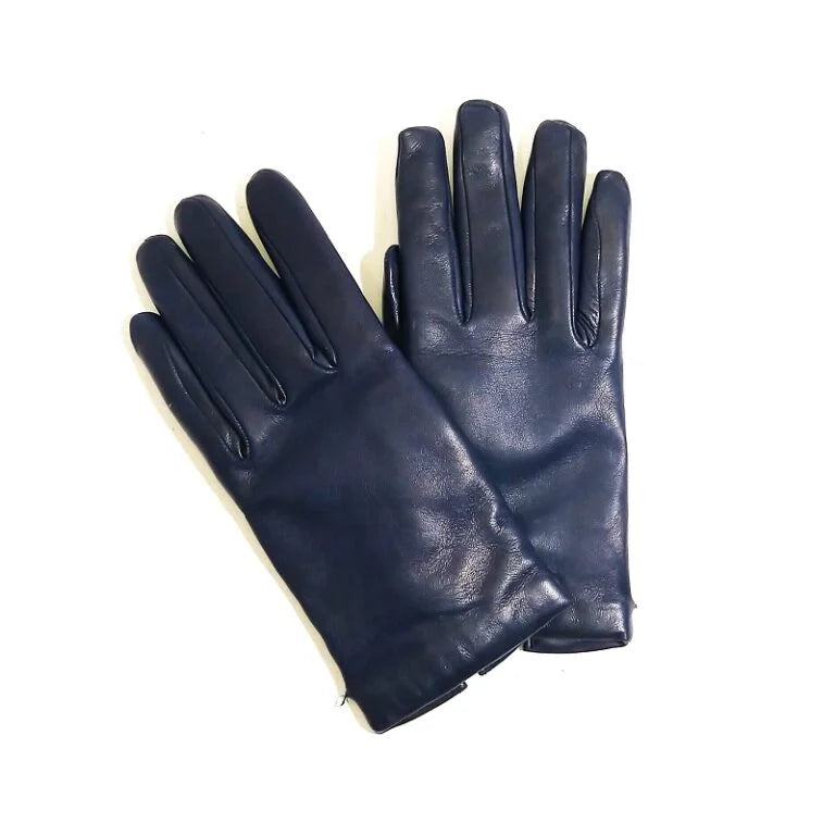 Women's Smooth Leather Glove by Pelletteria Allegrini Filippo G303C Blue