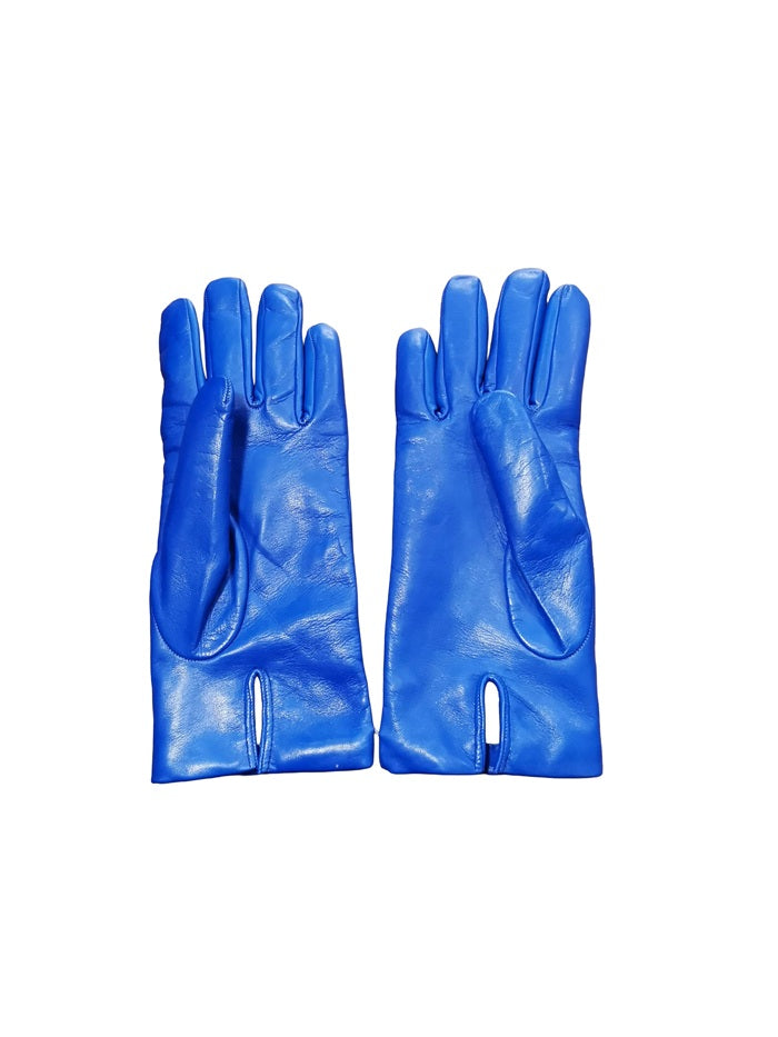 Guanto donna liscio in pelle Pelletteria Allegrini Filippo G303C bluette