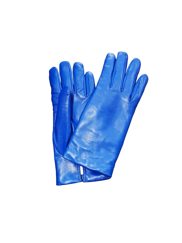 Guanto donna liscio in pelle Pelletteria Allegrini Filippo G303C bluette