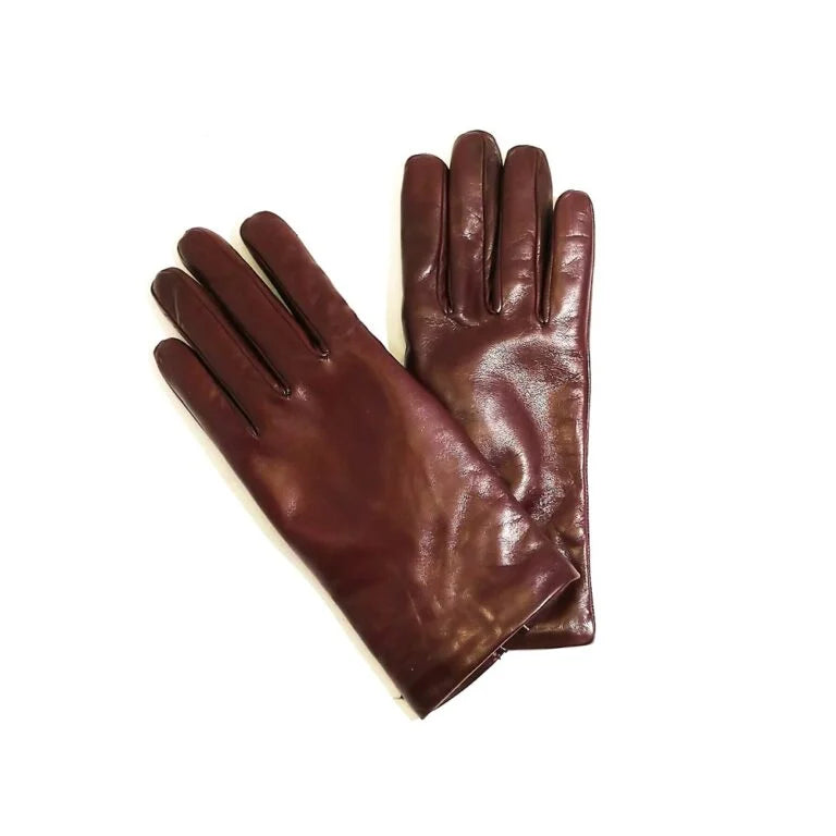 Guanto donna liscio in pelle Pelletteria Allegrini Filippo G303C marrone