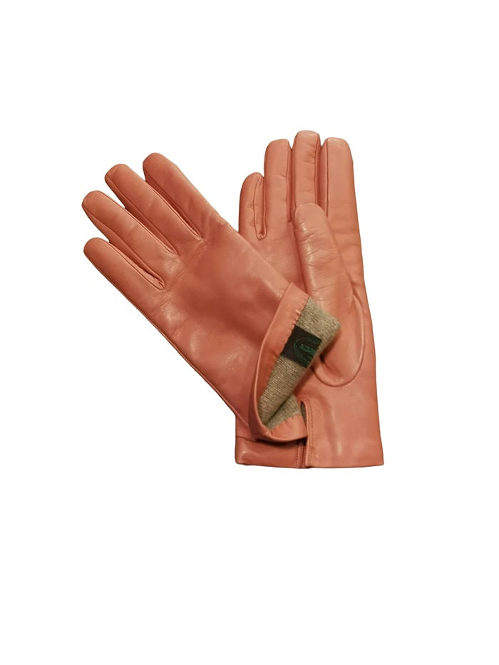 Women's smooth leather glove by Pelletteria Allegrini Filippo G303C pink