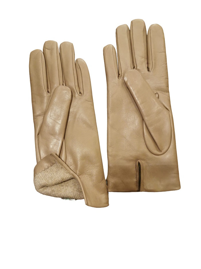 Guanto donna liscio in pelle Pelletteria Allegrini Filippo G303C sabbia