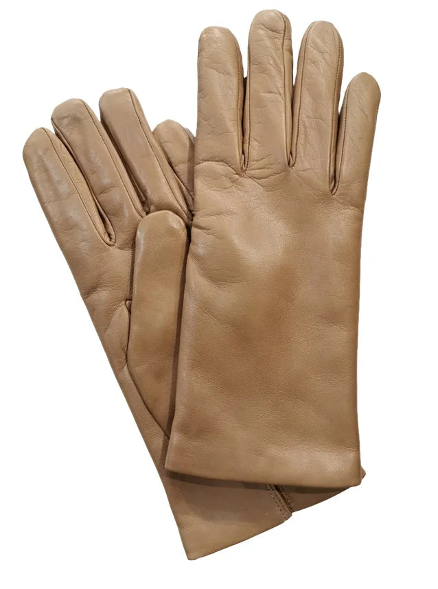 Guanto donna liscio in pelle Pelletteria Allegrini Filippo G303C sabbia