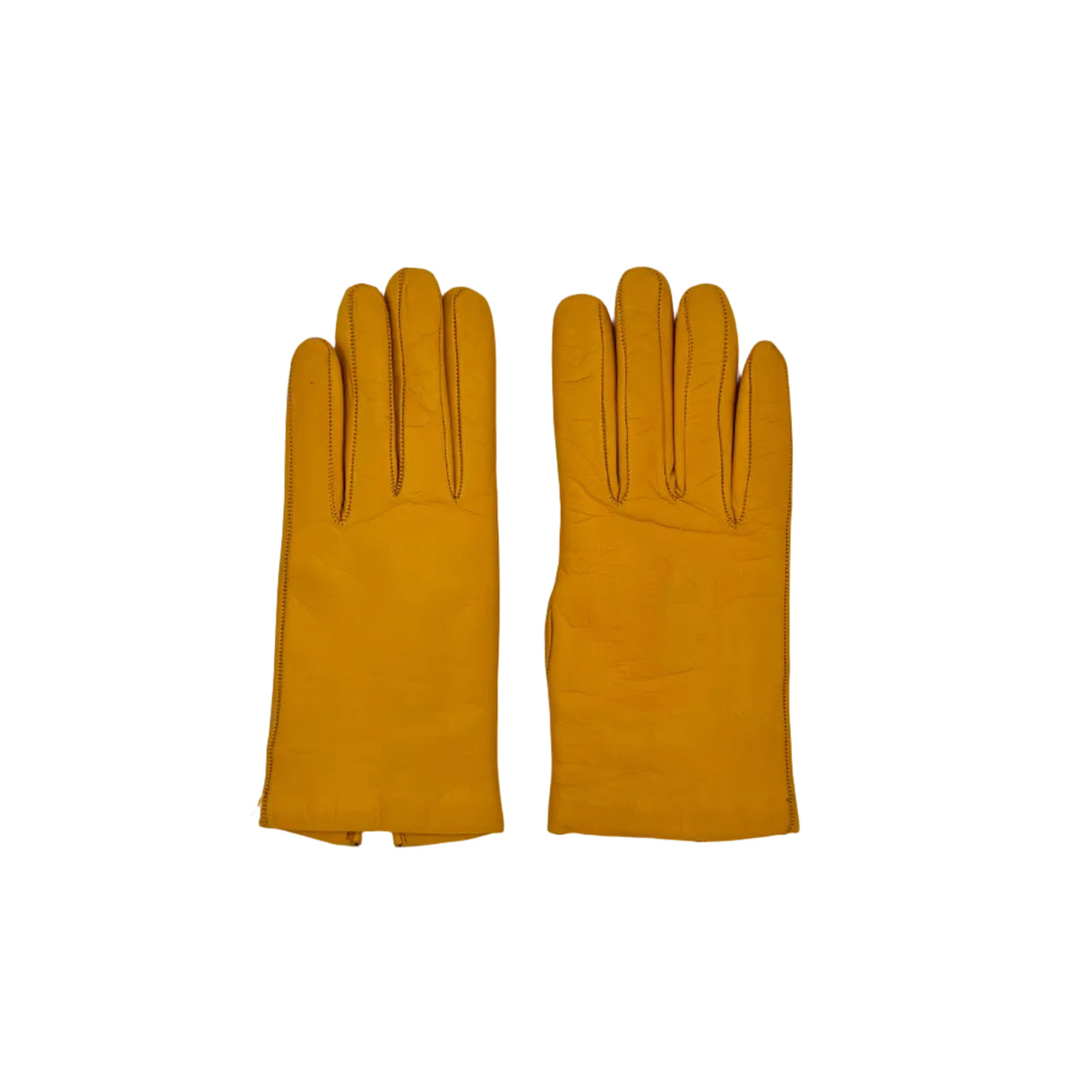 Women's smooth leather gloves Pelletteria Allegrini Filippo G303C Yellow