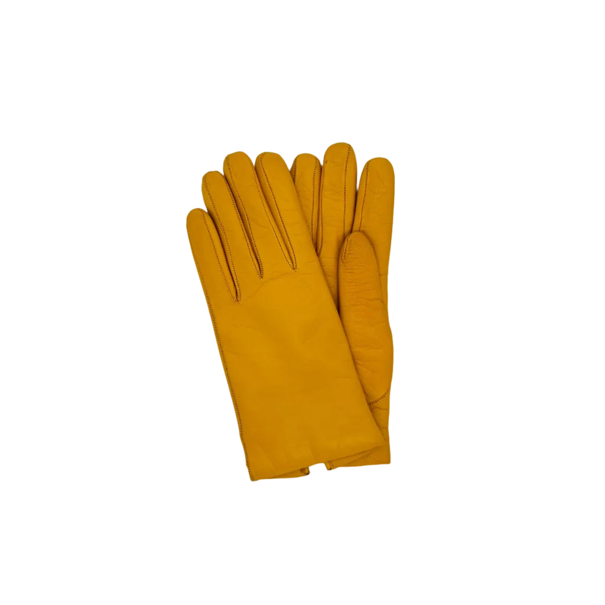 Women's smooth leather gloves Pelletteria Allegrini Filippo G303C Yellow