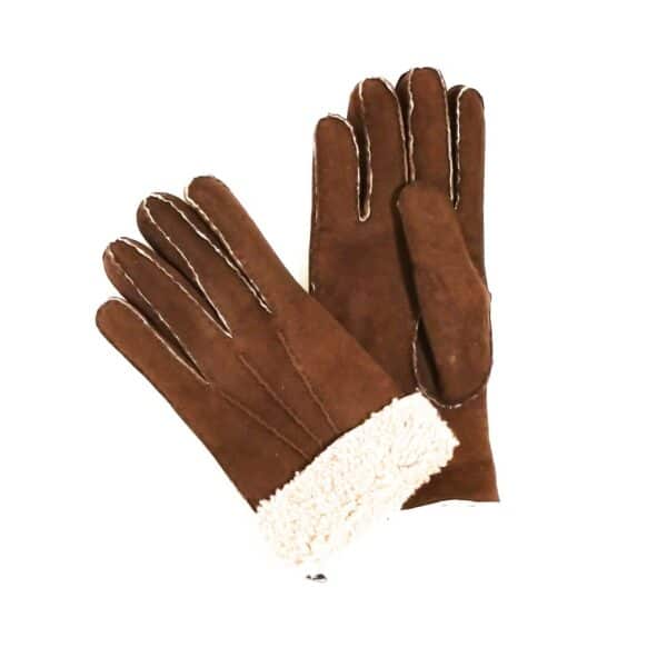 Men's Merino Wool Glove by Pelletteria Allegrini Filippo G208 Dark Brown