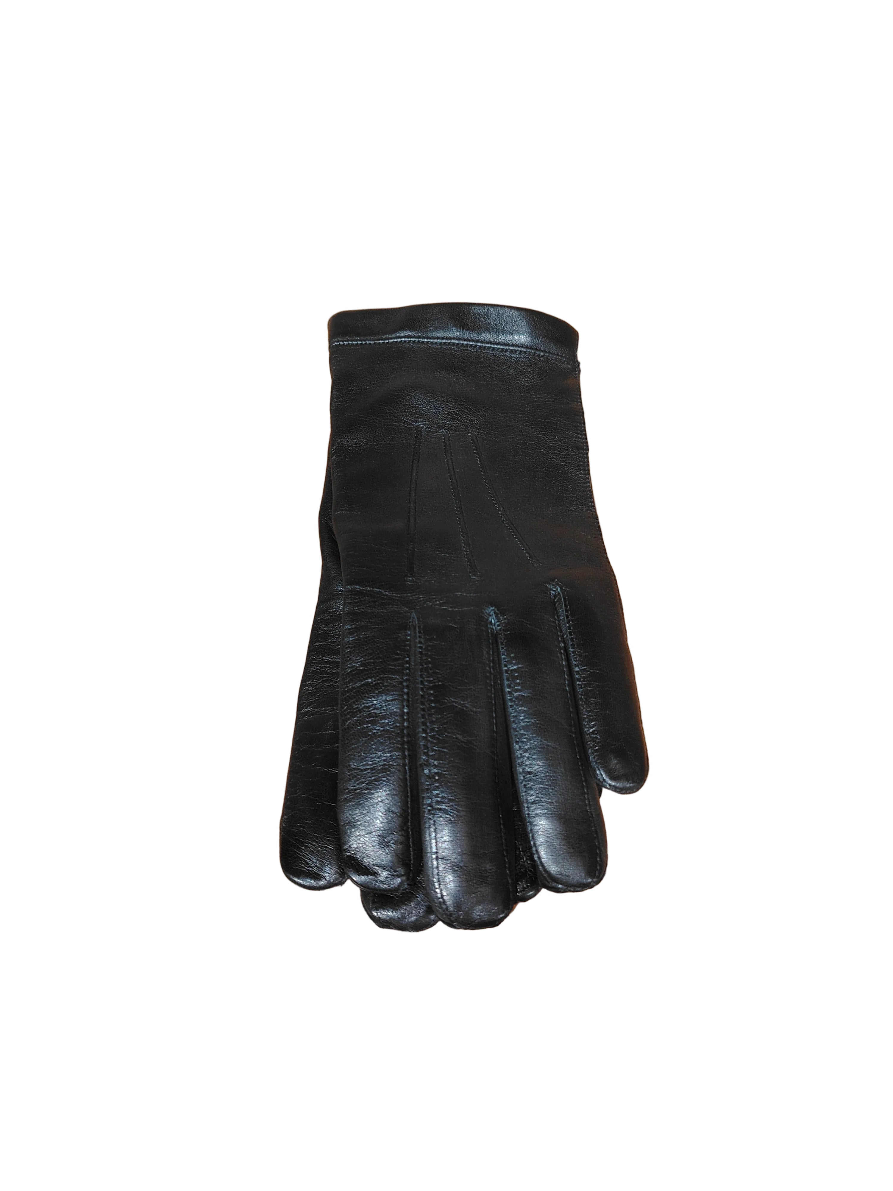 Men's Leather Glove with Silk Lining Pelletteria Allegrini Filippo G200S Black