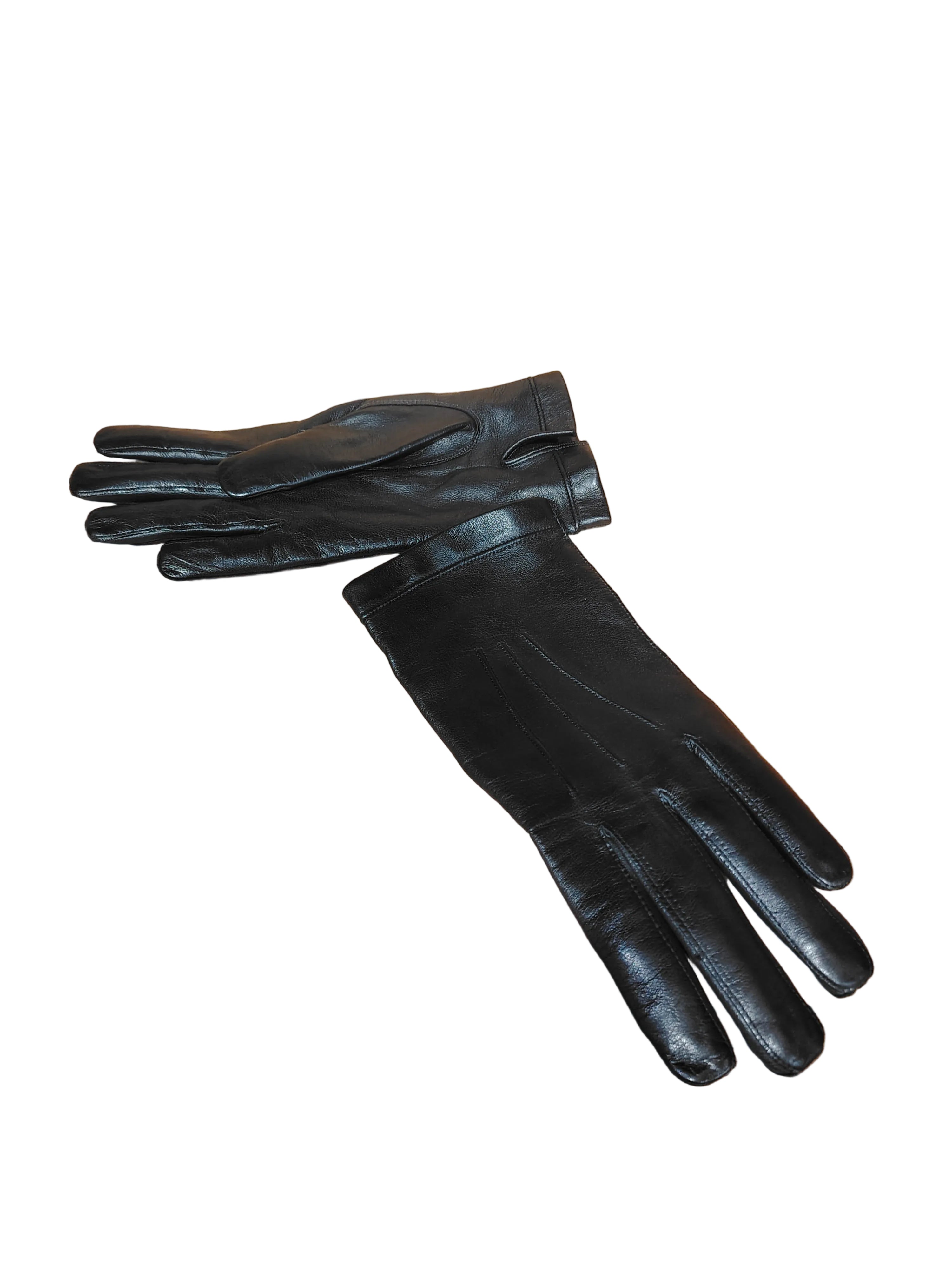 Men's Leather Glove with Silk Lining Pelletteria Allegrini Filippo G200S Black