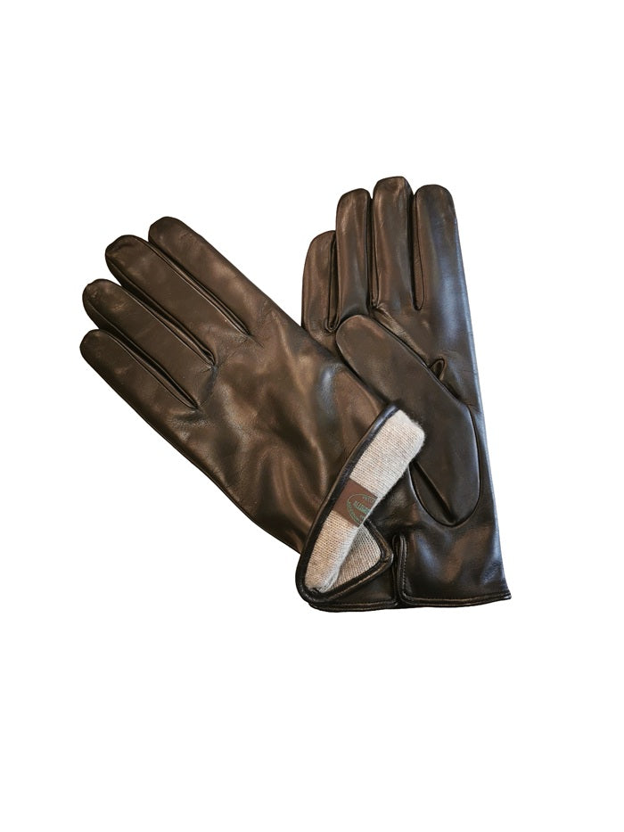 Men's smooth leather glove Pelletteria Allegrini Filippo G2541U Black