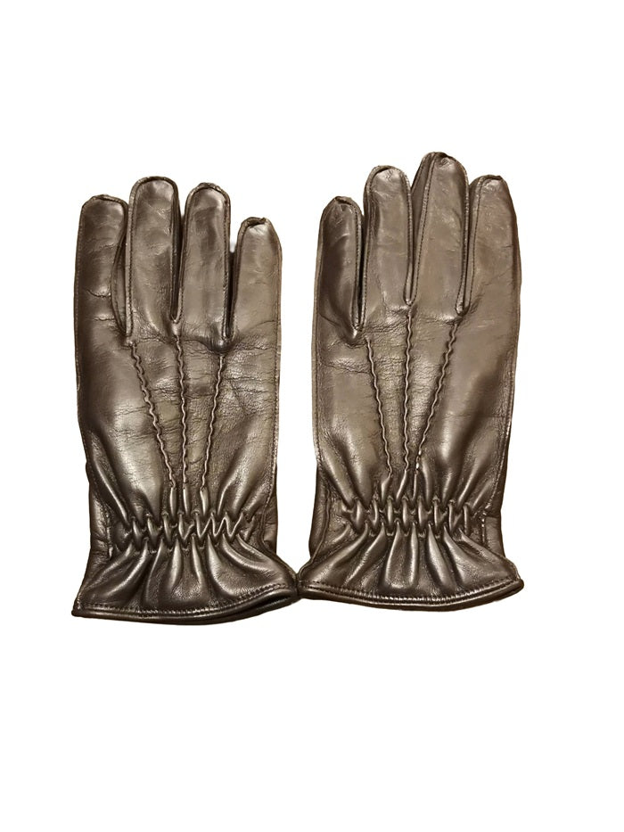 Men's leather glove Pelletteria Allegrini Filippo G1112 dark brown