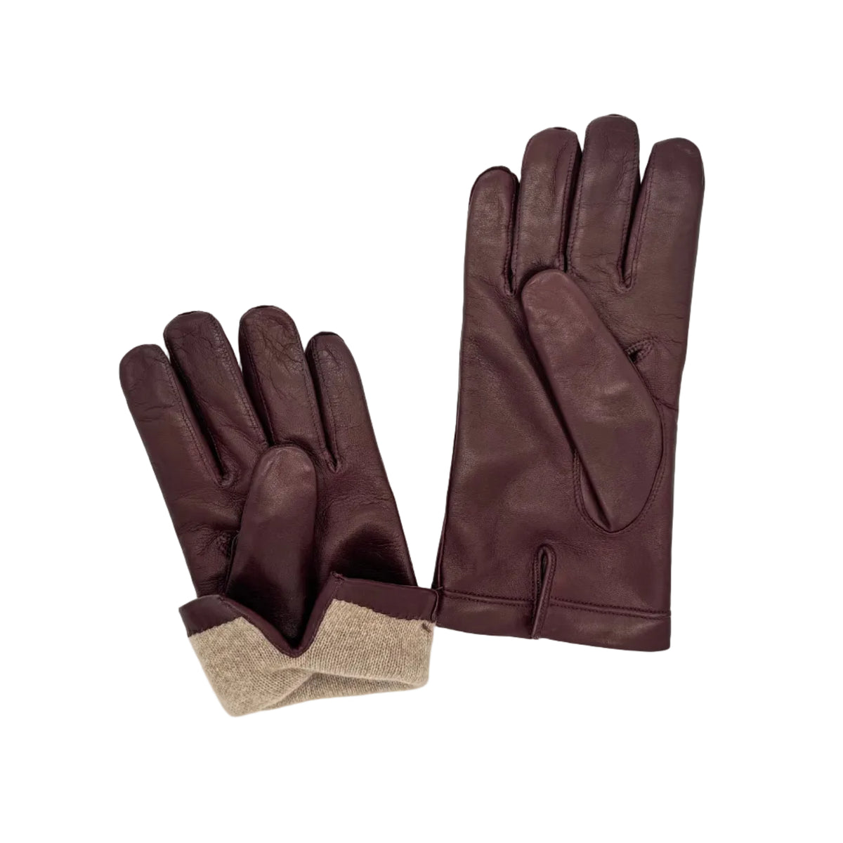 Men's leather gloves Pelletteria Allegrini Filippo G200 Bordeaux