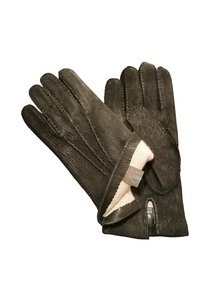 Guanto uomo in pelle scamosciata Pelletteria Allegrini Filippo G202 nero