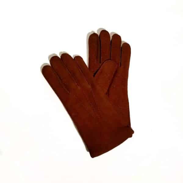 Guanto uomo in Pecary Pelletteria Allegrini Filippo G207 testa di moro