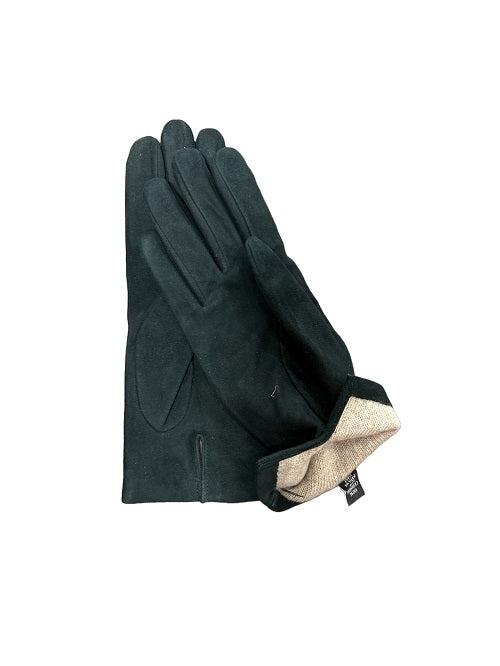 Guanto donna in pelle scamosciata pelletteria allegrini g300 verde bottiglia