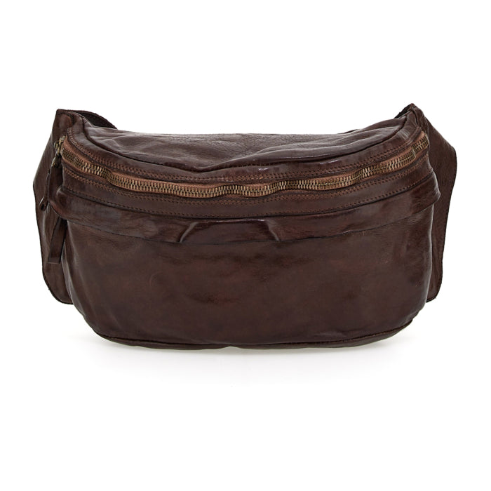Leather bum bag Campomaggi C014480ND X0001 dark brown