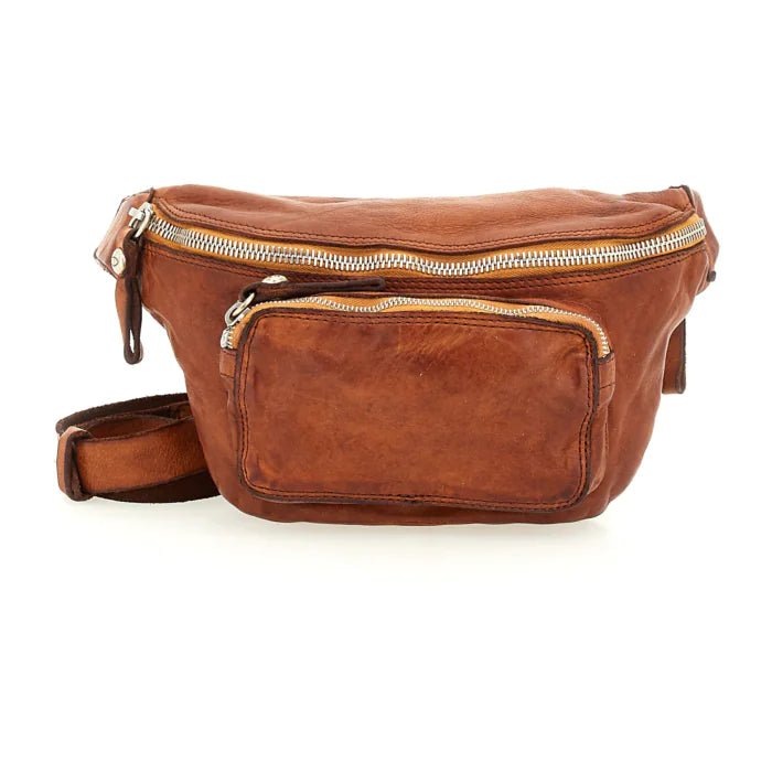 Marsupio in pelle Campomaggi C041250ND X2298 cognac - Pelletteria Allegrini