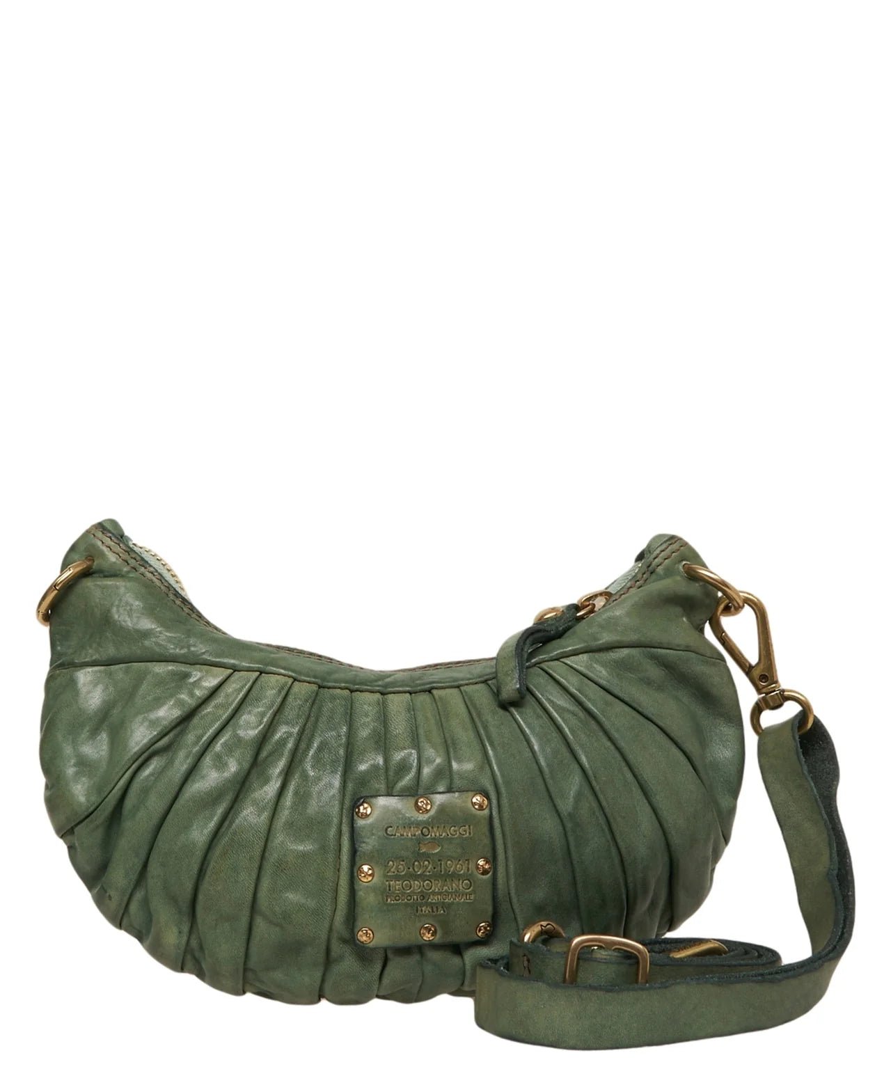 Mini borsa a tracolla Luna in pelle Campomaggi C044070ND X2982 Lago - Pelletteria Allegrini