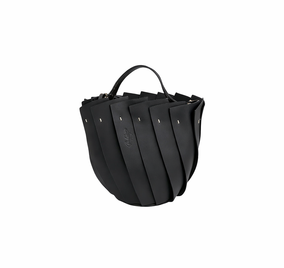 Mini secchiello in pelle Opera Boldrini 07371 nero